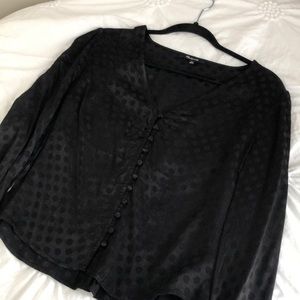 Madewell black silk top. Size 6